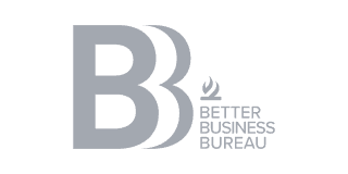 Better Business Bureau Logo Grey
