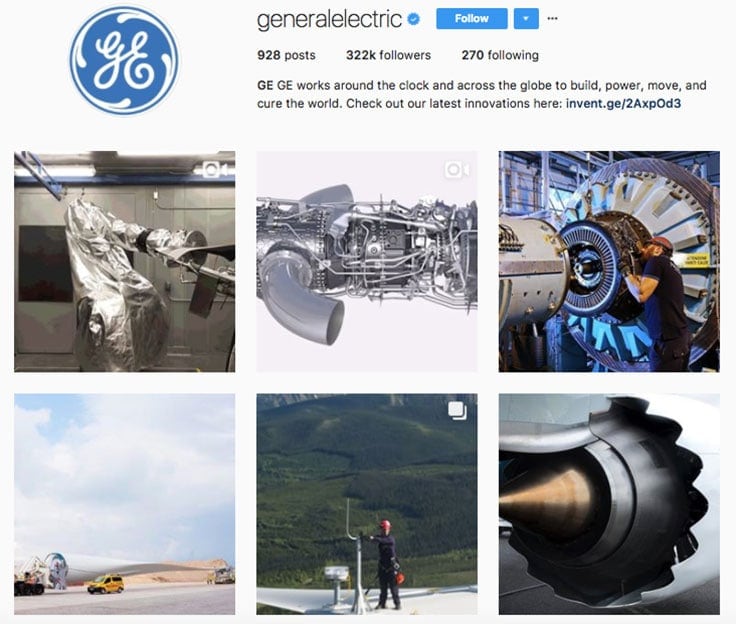 general electric instagram branding