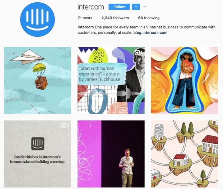 intercom instagram branding