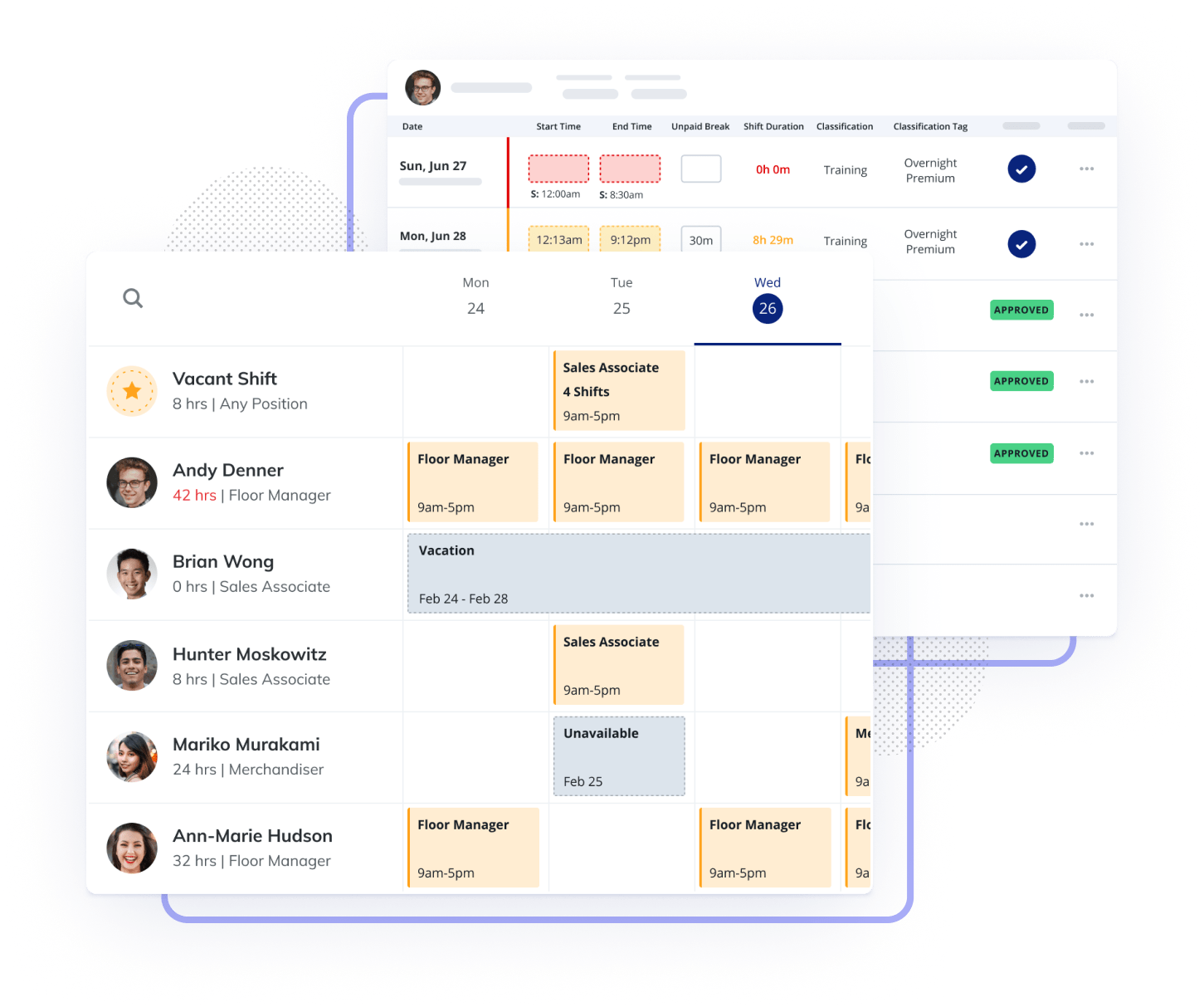 Scheduling And Time Tracking Hero