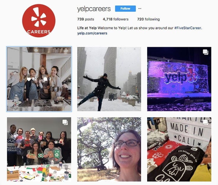 yelp-employer-branding-instagram-profile